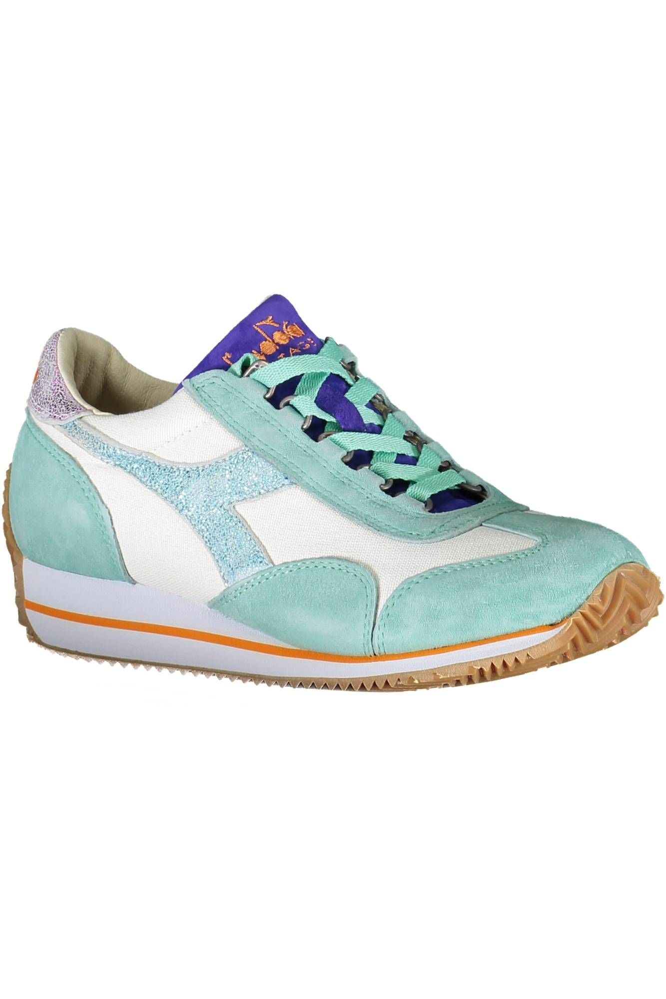 Diadora Glittering Green Lace-Up Sports Sneakers