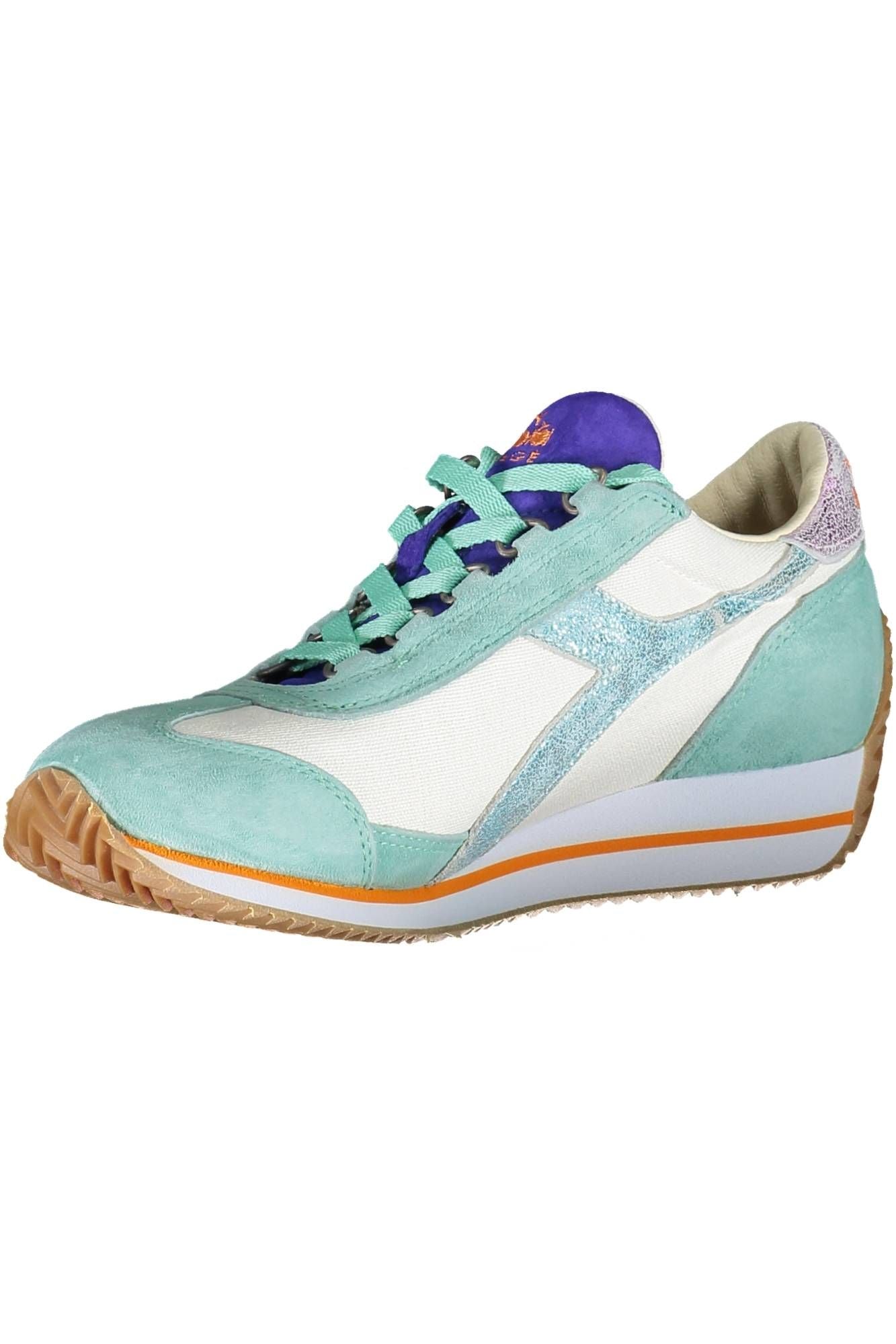 Diadora Glittering Green Lace-Up Sports Sneakers