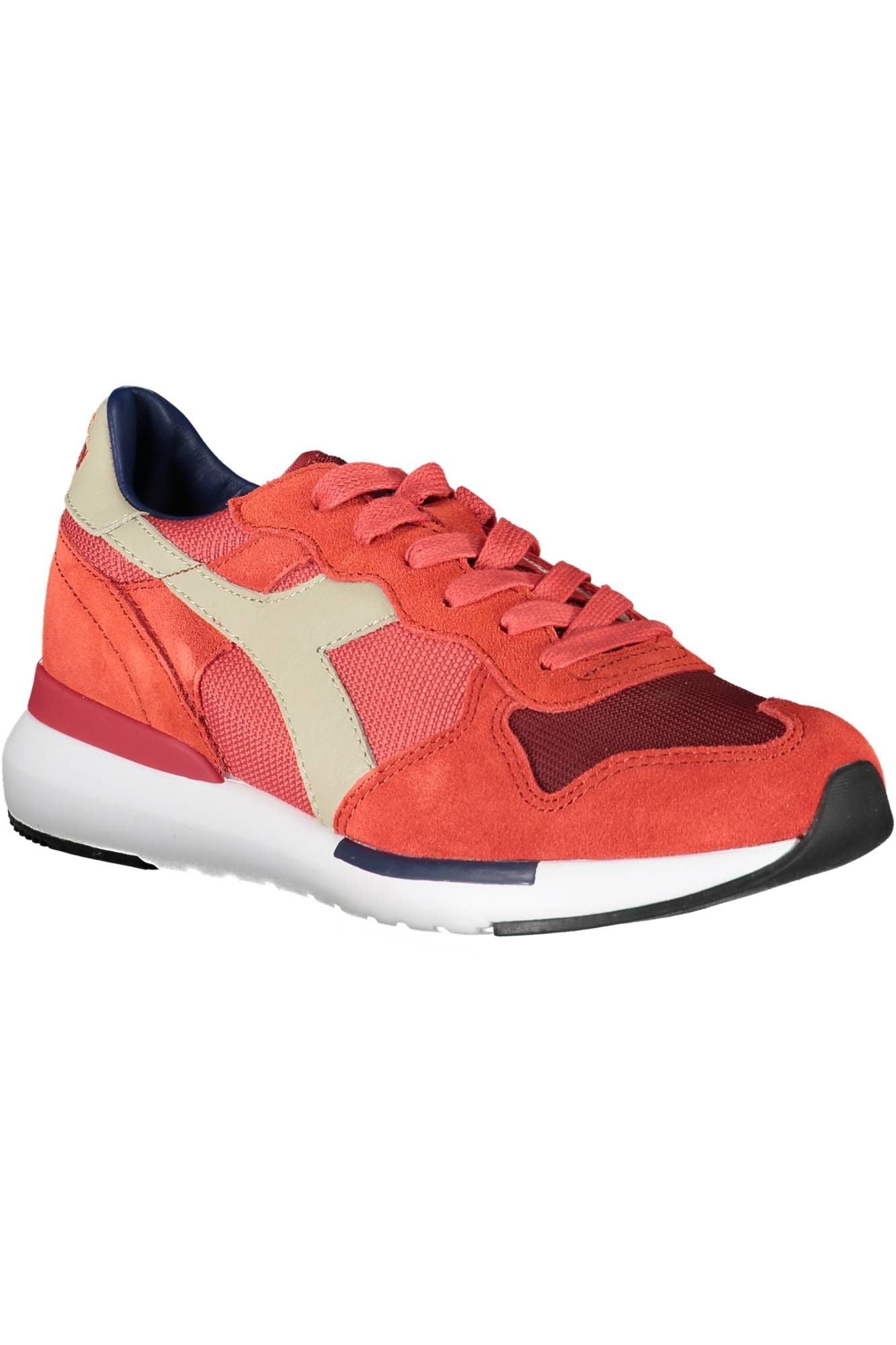 Diadora Sleek Red Athletic Sneakers with Contrasting Details