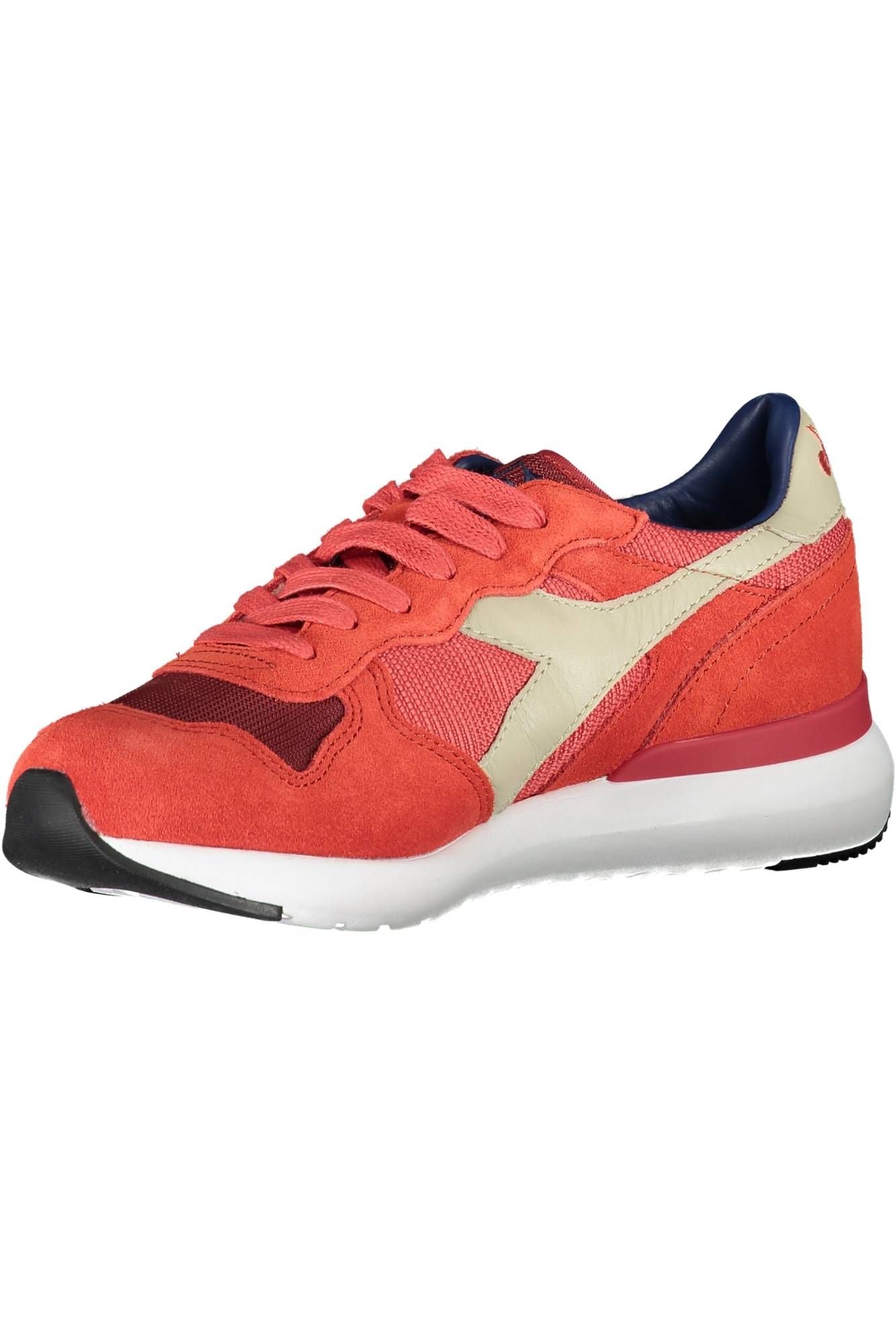 Diadora Sleek Red Athletic Sneakers with Contrasting Details