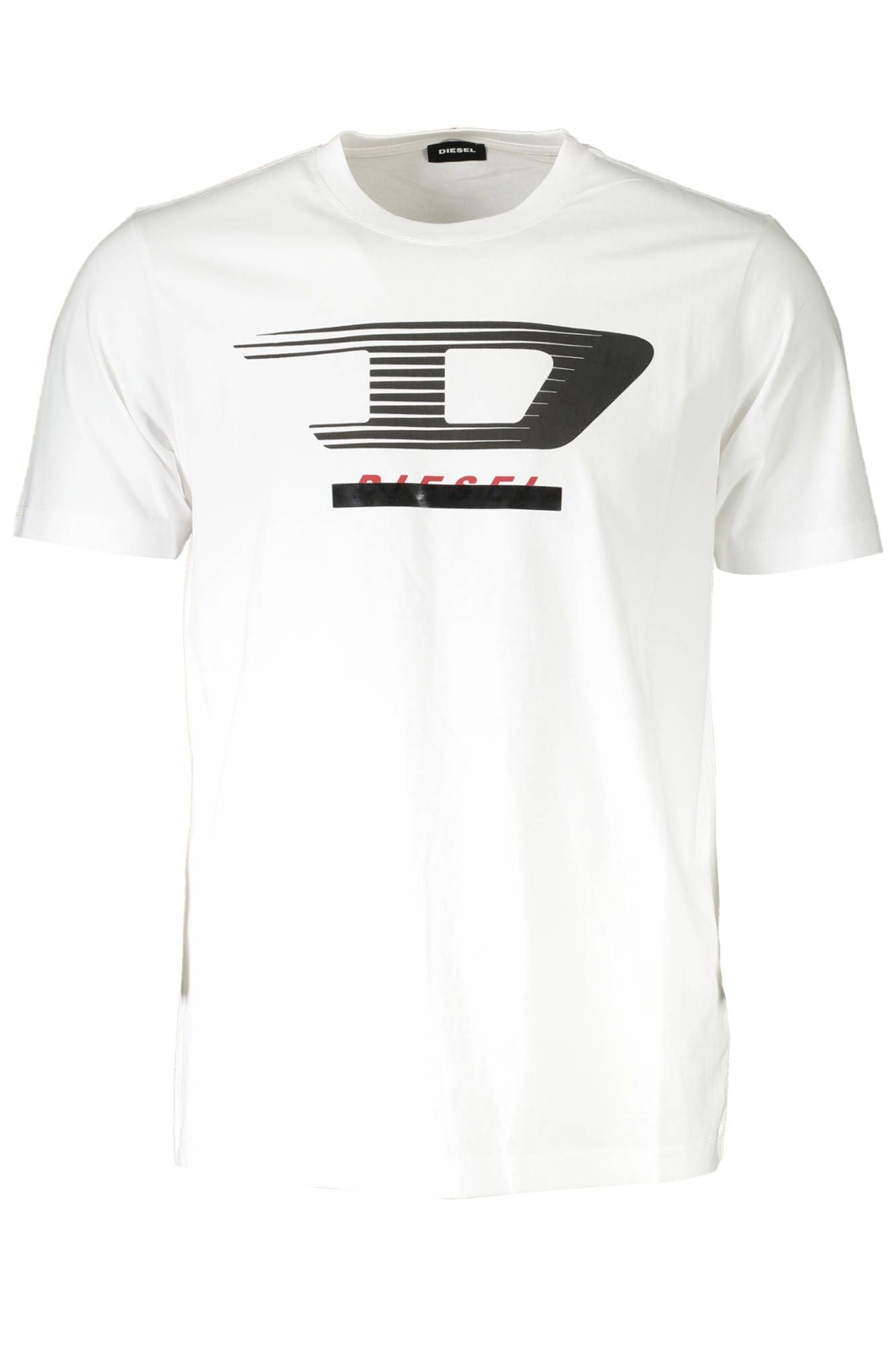 Diesel Crisp White Cotton Crew Neck Tee