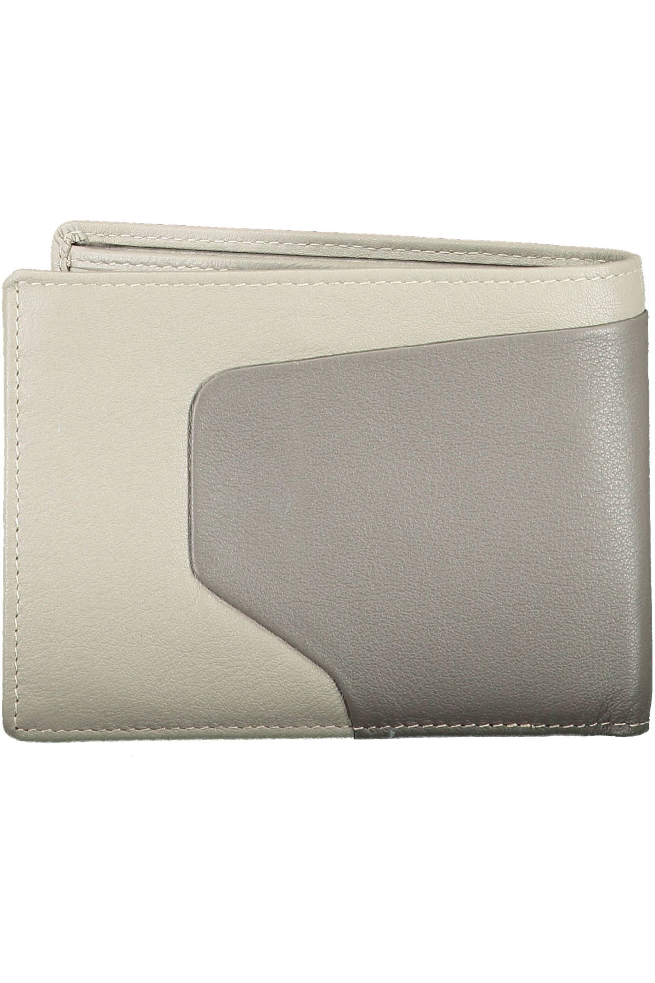 Piquadro Gray Leather Men Wallet