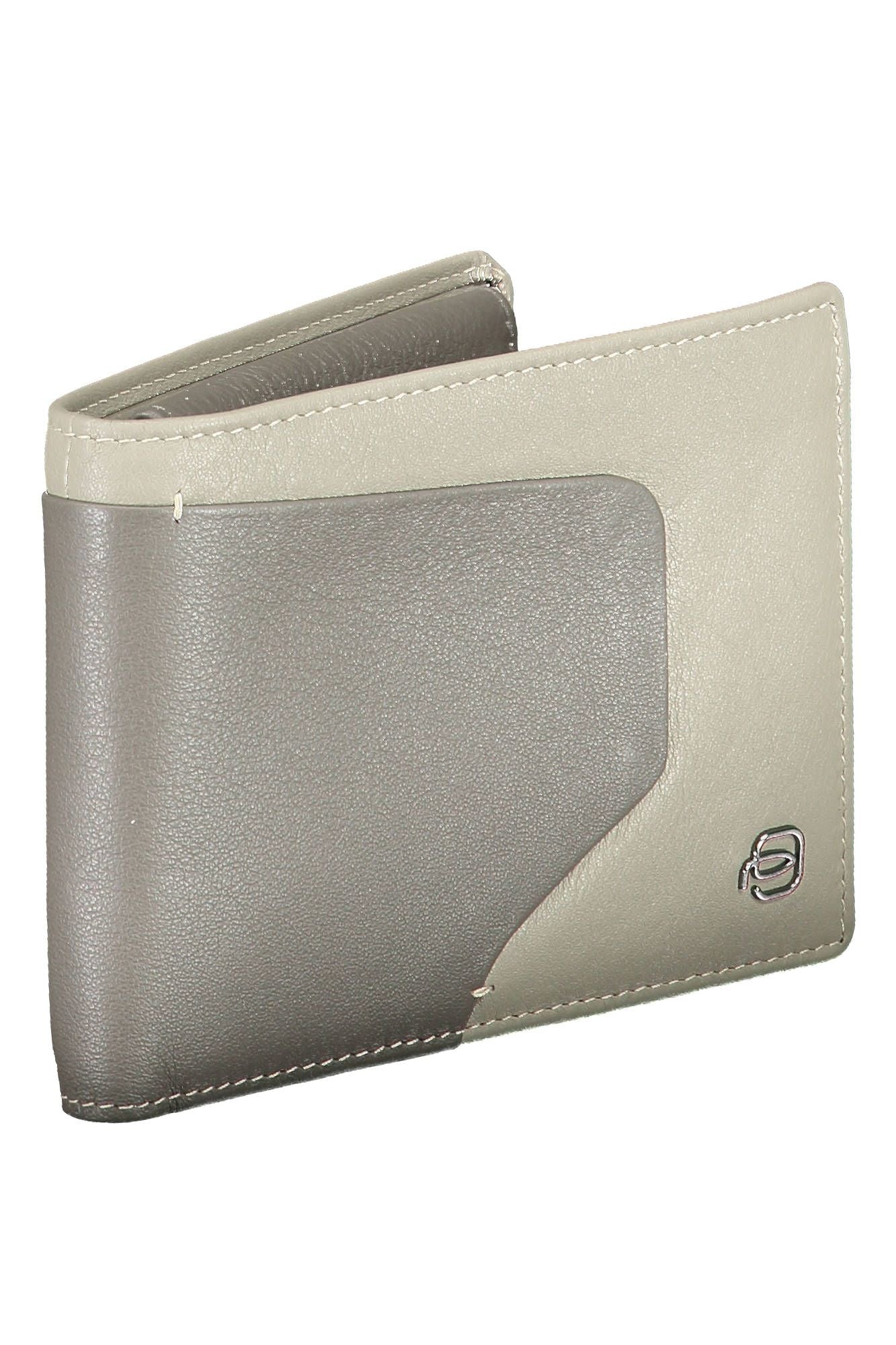 Piquadro Gray Leather Men Wallet