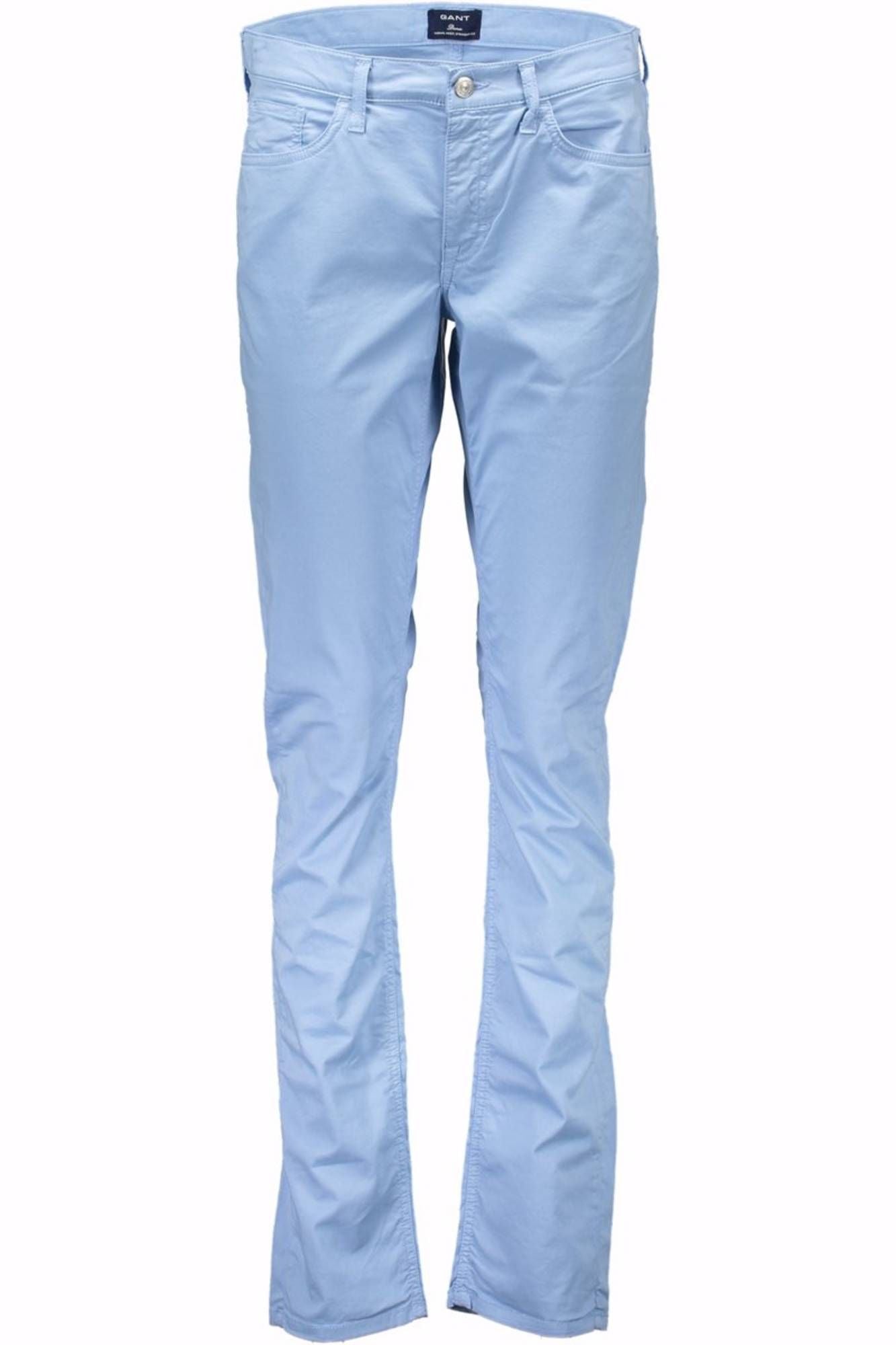 Gant Light Blue Cotton Women Trouser