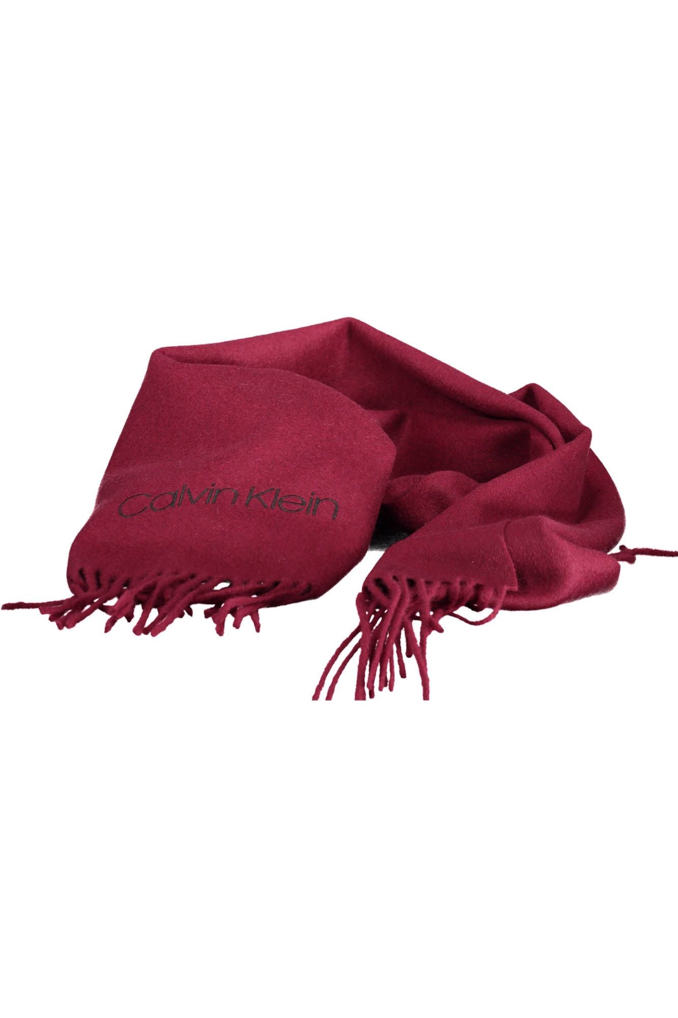 Calvin Klein Red Wool Men Scarf