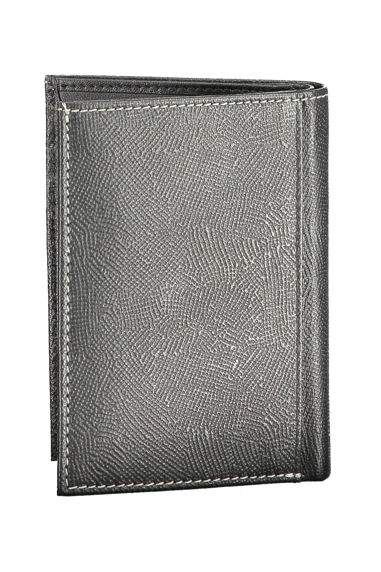 Sergio Tacchini Black Leather Men Wallet