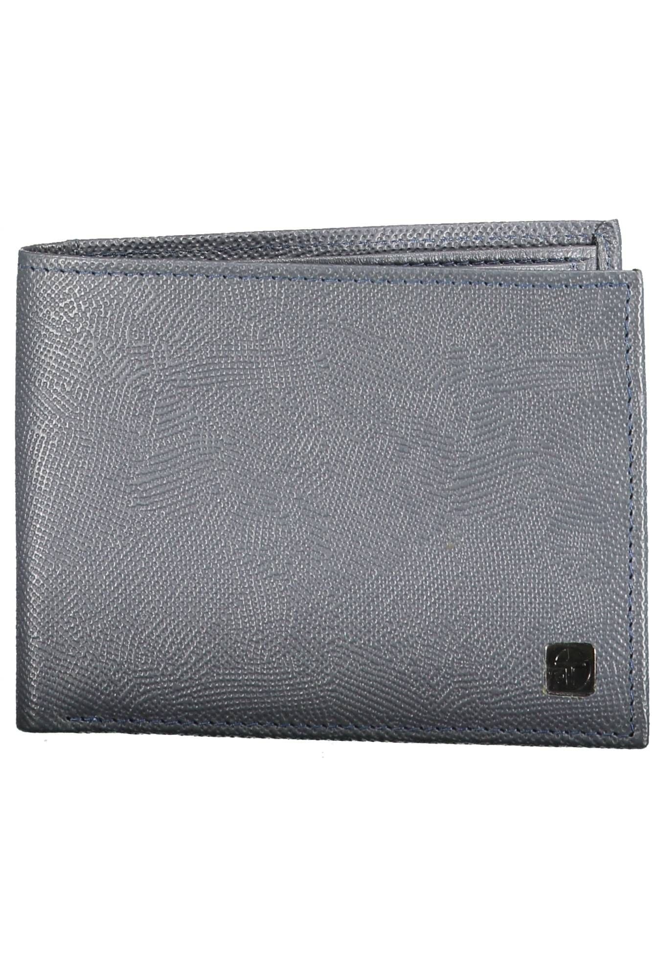 Sergio Tacchini Blue Leather Men Wallet