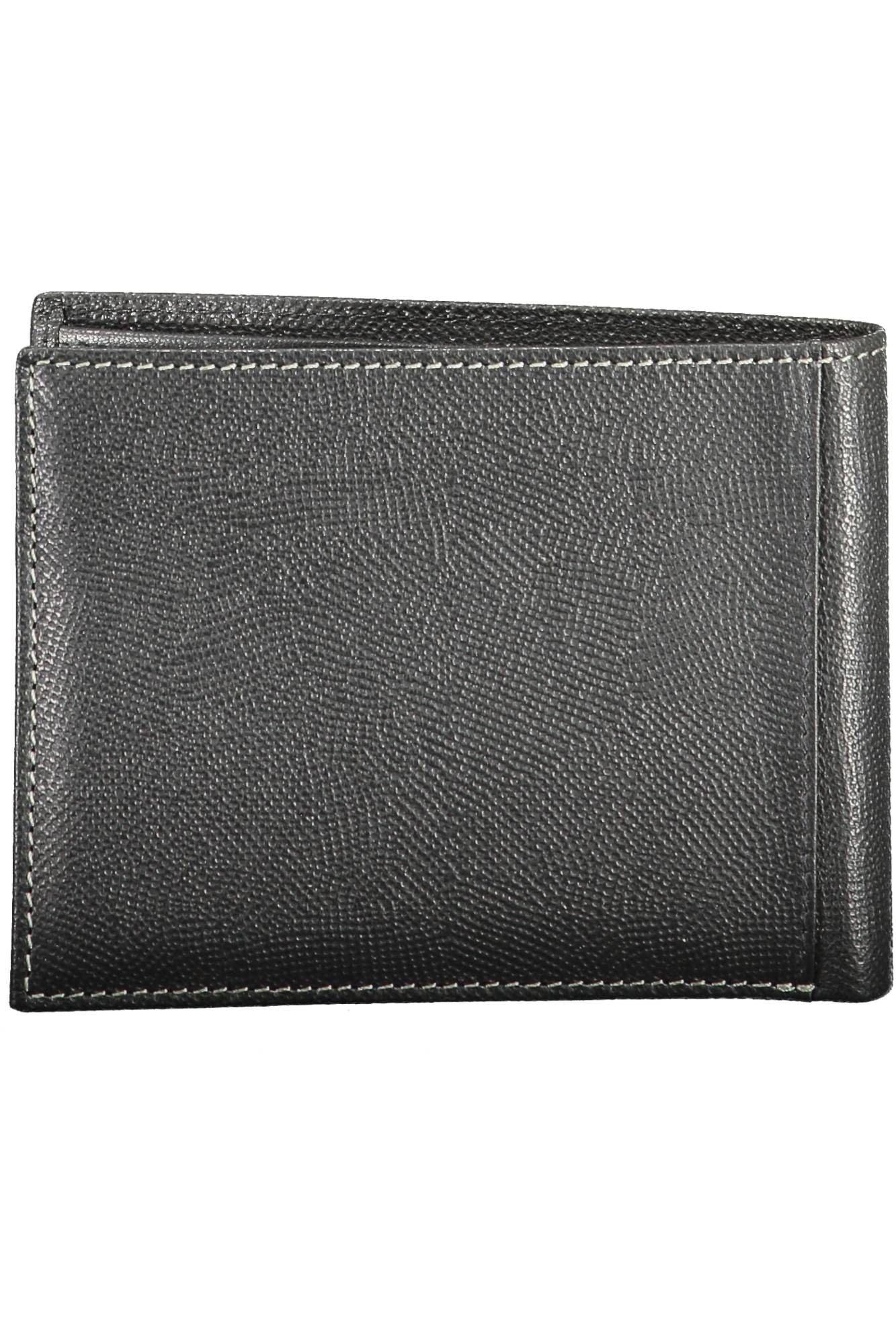 Sergio Tacchini Black Leather Men Wallet