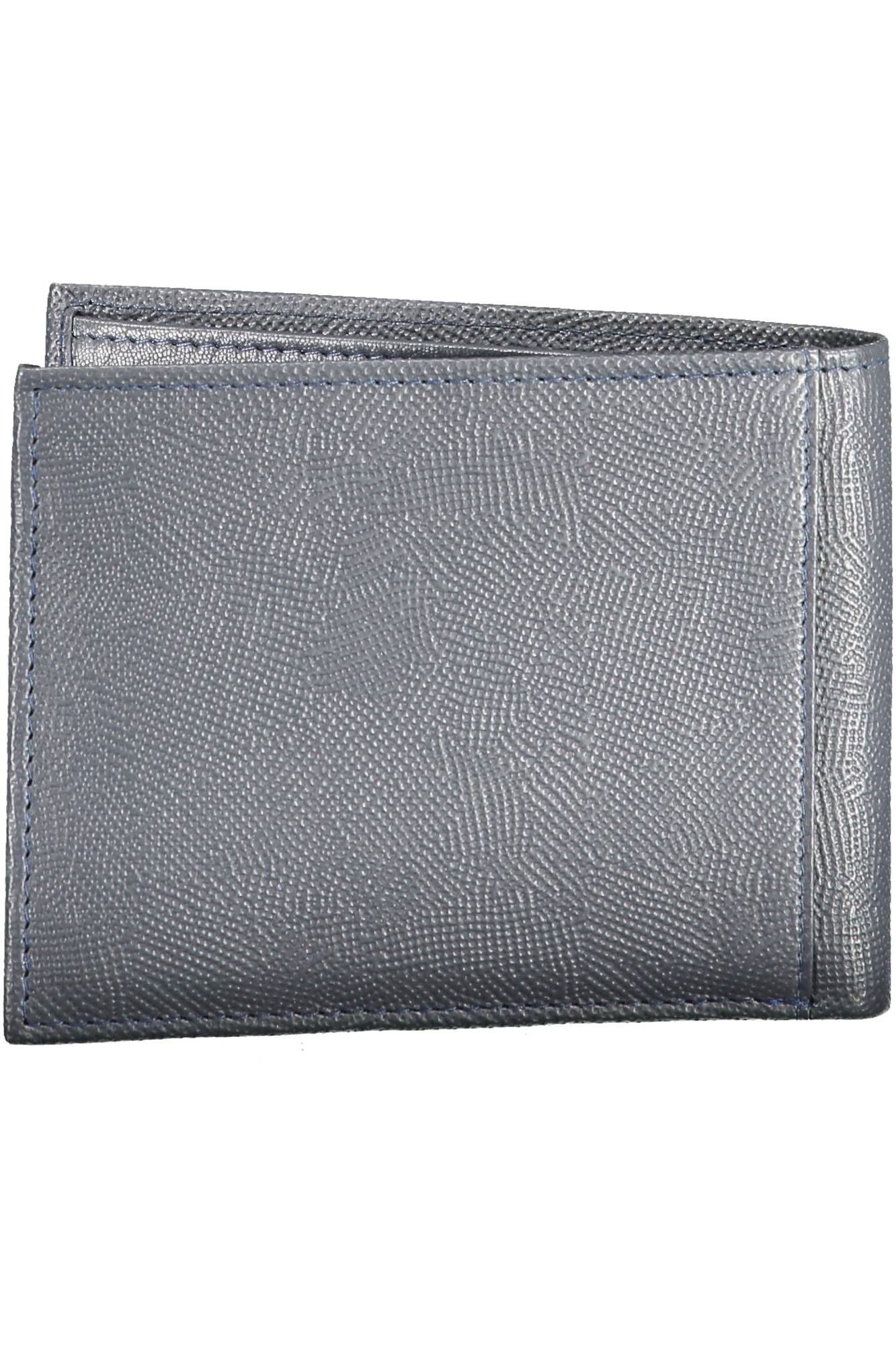 Sergio Tacchini Blue Leather Men Wallet