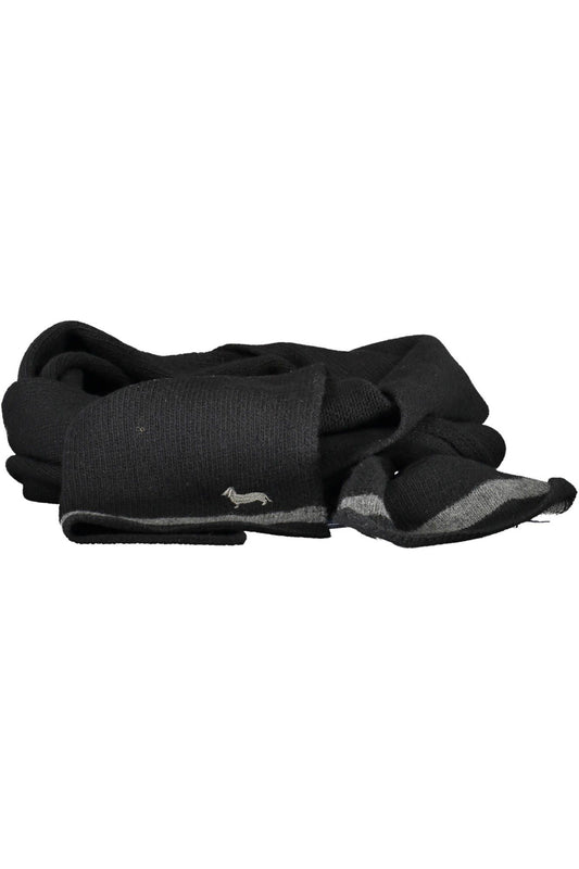 Harmont & Blaine Black Wool Men Scarf