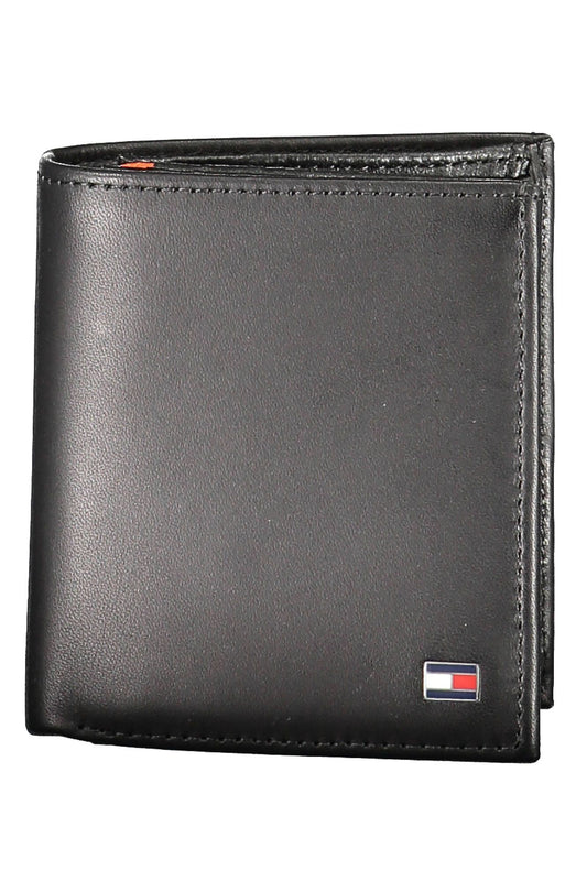 Tommy Hilfiger Black Leather Men Wallet