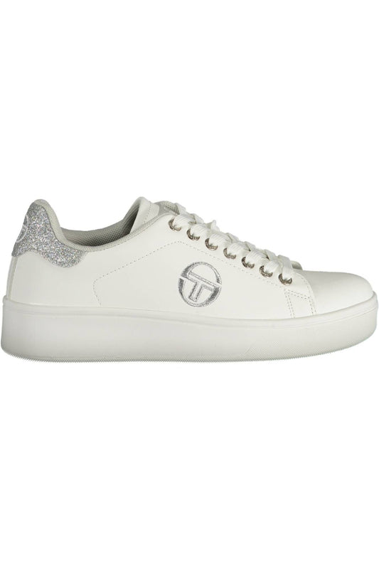 Sergio Tacchini Chic White Embroidered Lace-Up Sneakers