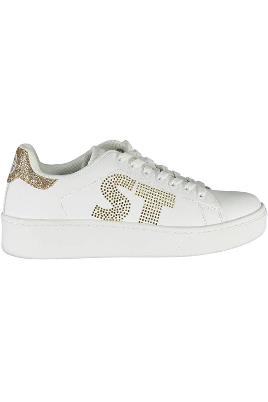 Sergio Tacchini Elegant White Lace-up Sport Sneakers