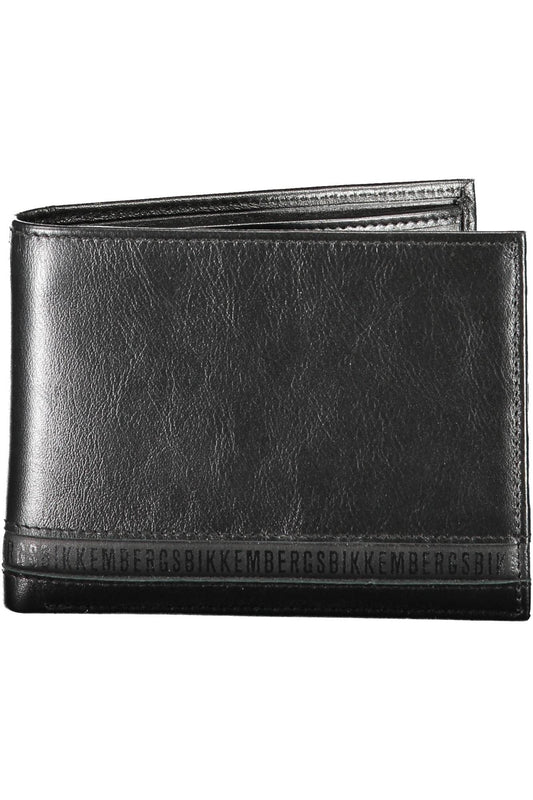 Bikkembergs Black Leather Men Wallet