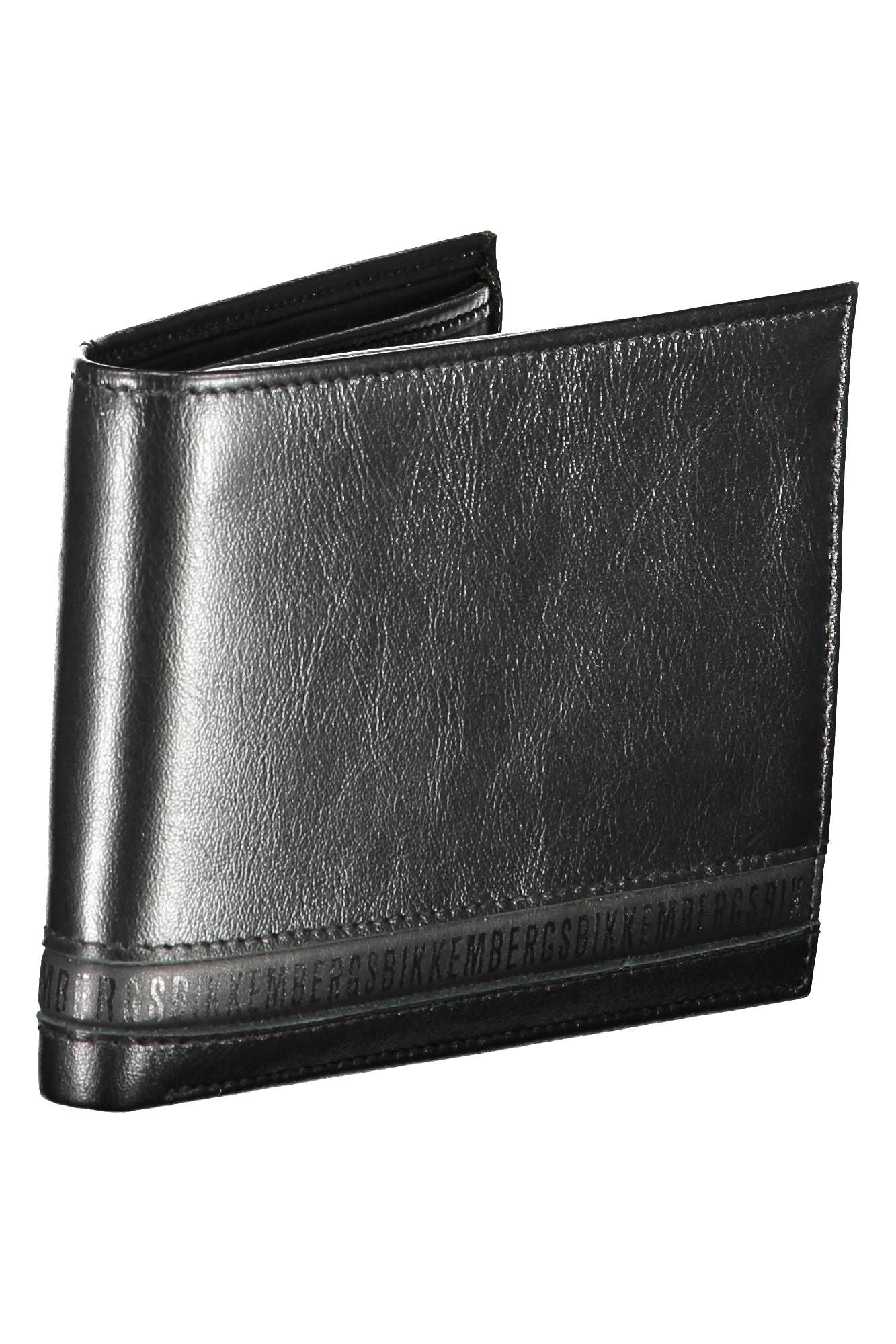 Bikkembergs Black Leather Men Wallet