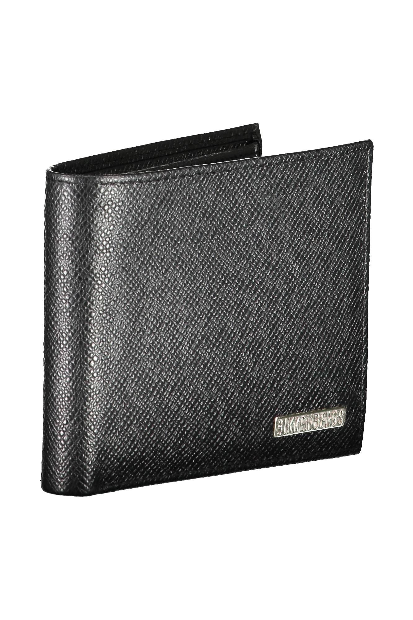 Bikkembergs Black Leather Men Wallet