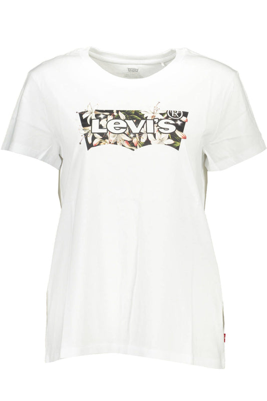 Levi's White Cotton Women T-Shirt