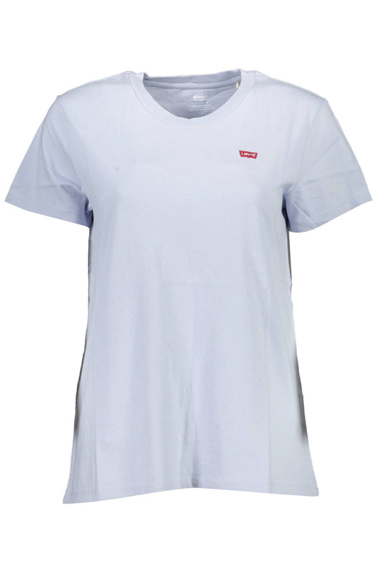 Levi's Light Blue Cotton Women T-Shirt