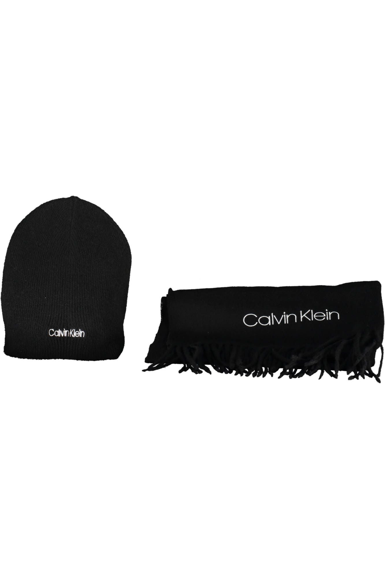 Calvin Klein Black Polyester Men Scarf