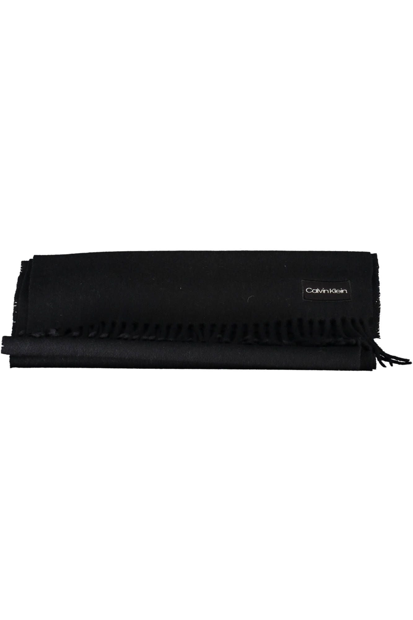 Calvin Klein Black Wool Men Scarf