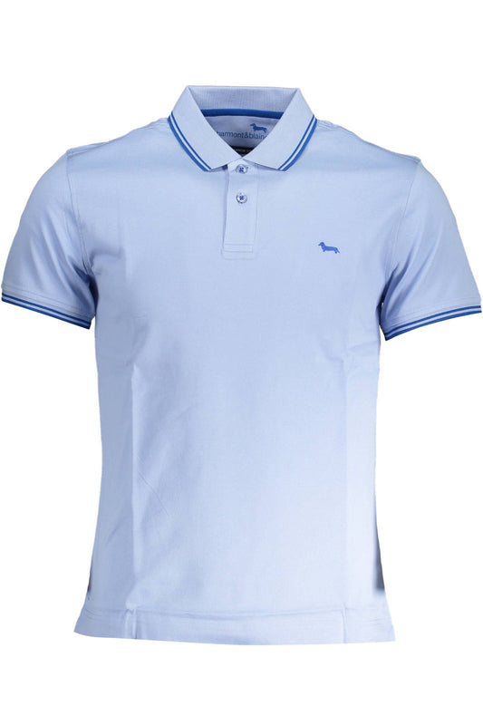 Harmont & Blaine Light Blue Cotton Men Polo Shirt