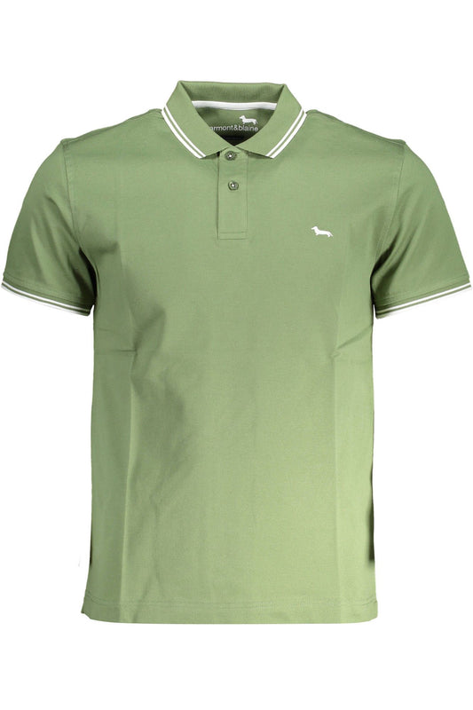 Harmont & Blaine Green Cotton Men Polo Shirt