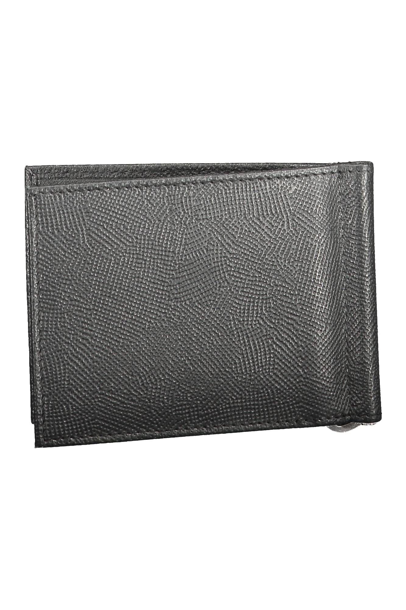 Sergio Tacchini Black Leather Men Wallet