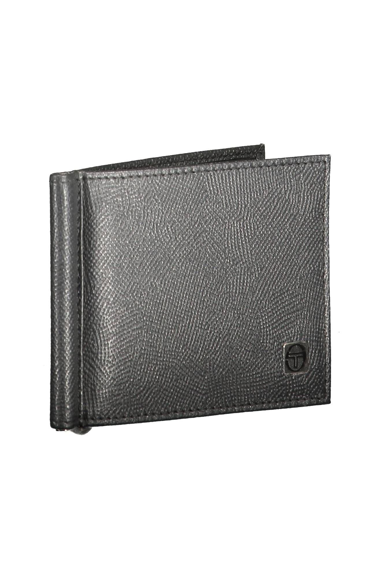 Sergio Tacchini Black Leather Men Wallet