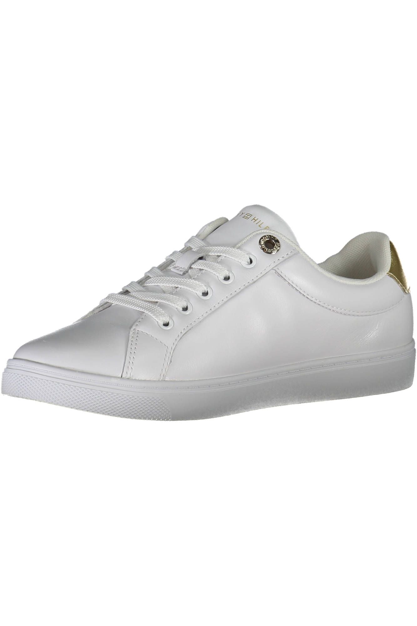 Tommy Hilfiger Sleek White Lace-Up Sports Sneakers