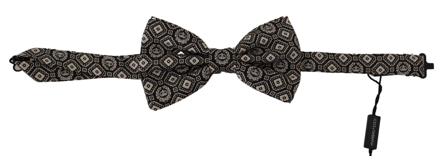 Dolce & Gabbana Elegant Black Silk Bow Tie