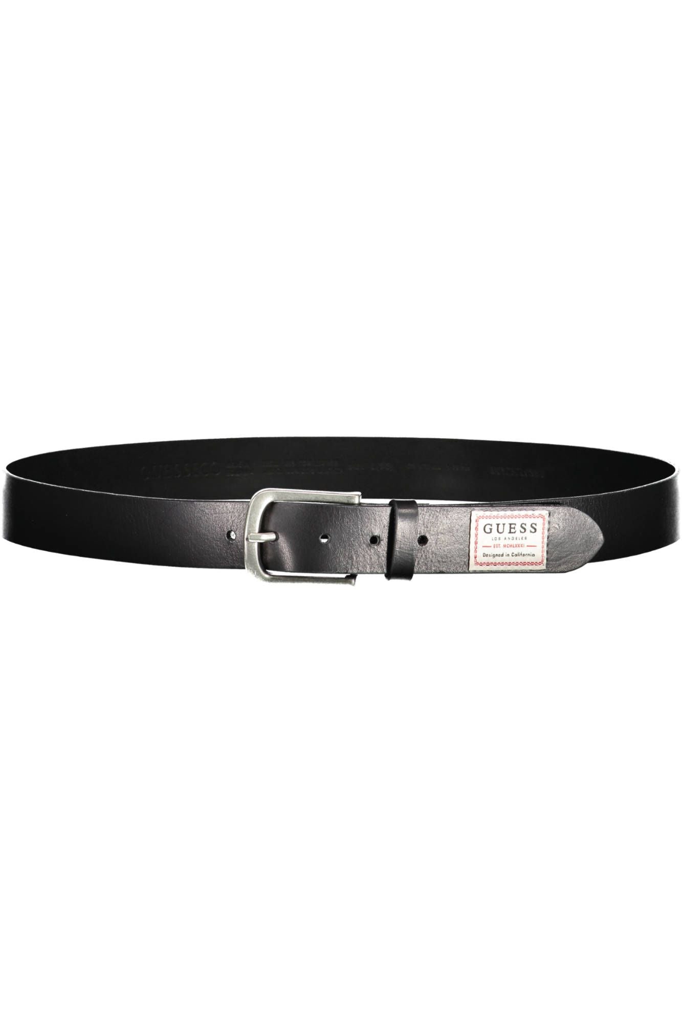 Guess Jeans Black Leather Men Belt