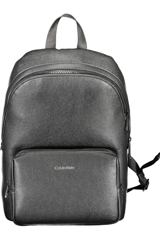 Calvin Klein Black Polyurethane Mens Backpack