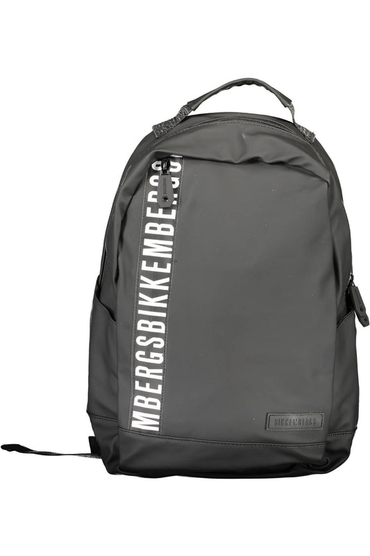 Bikkembergs Black Polyurethane Men Backpack