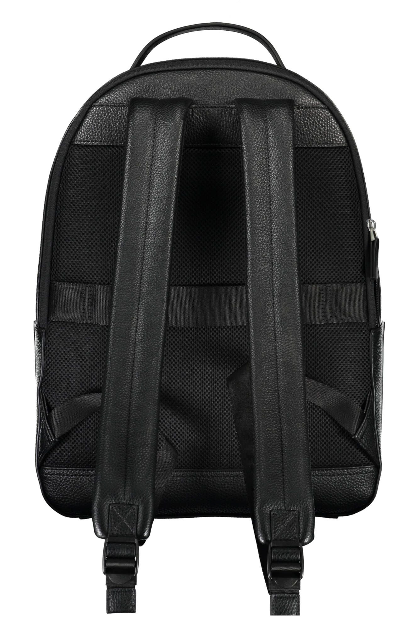 Tommy Hilfiger Black Polyurethane Men Backpack