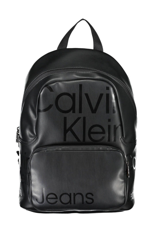 Calvin Klein Black Polyurethane Men Backpack