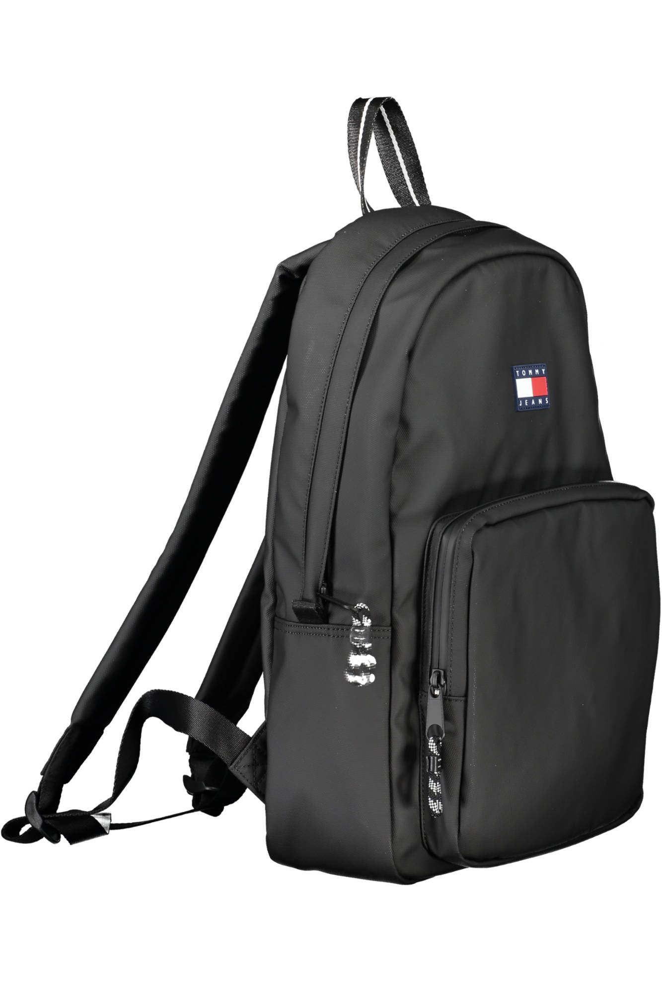 Tommy Hilfiger Black Polyester Men Backpack