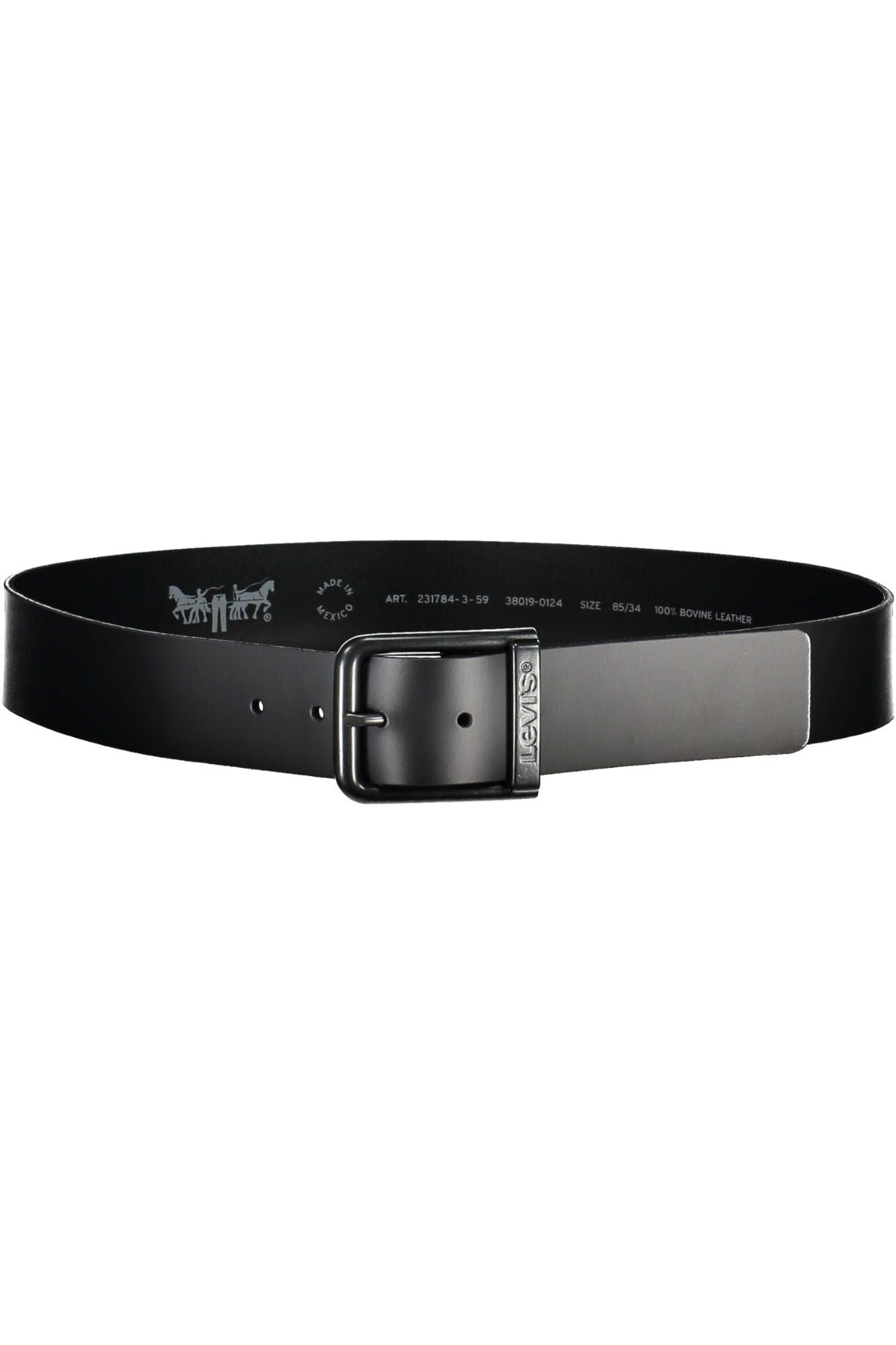 Levi's Black Leather Men Belt