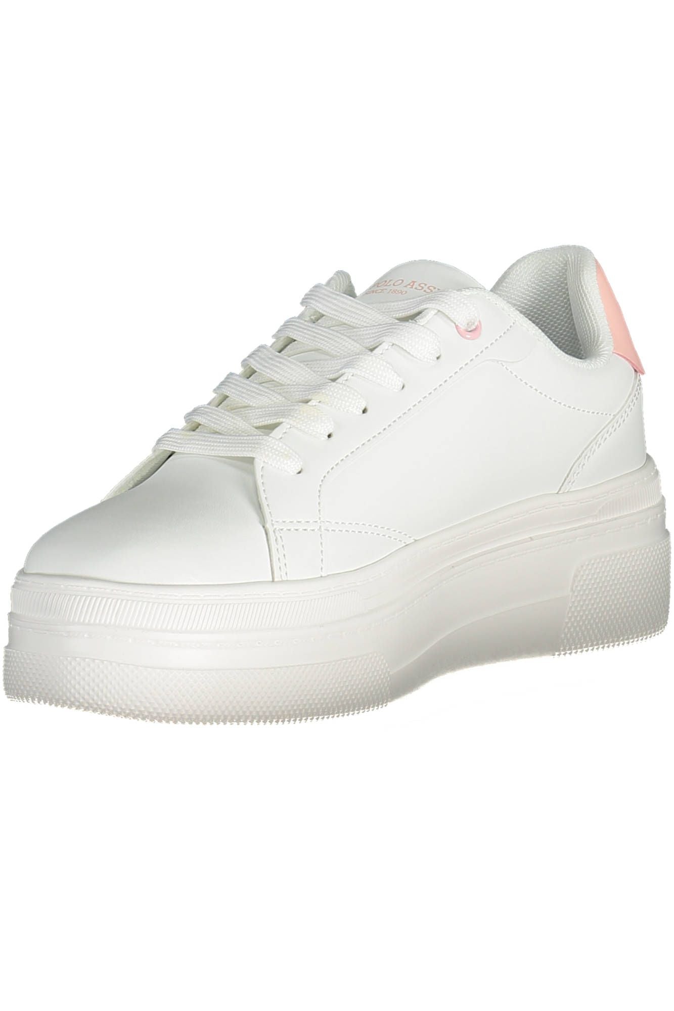 U.S. POLO ASSN. Elegant White Lace-Up Sports Sneakers