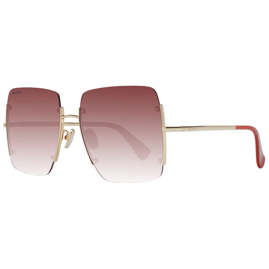 Max Mara Elegant Gold Metal Square Sunglasses