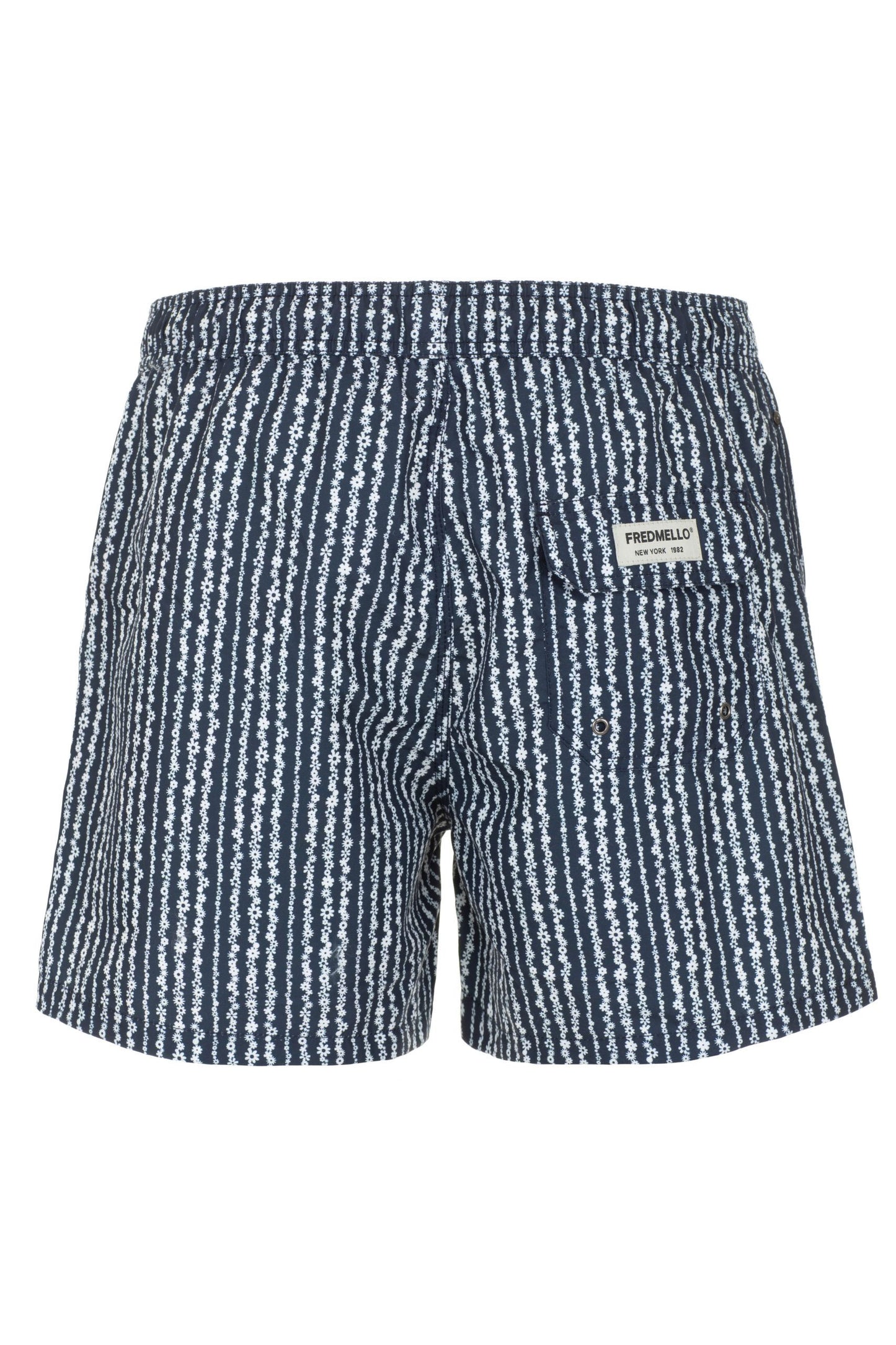 Fred Mello Blue Polyester Men Swim Short