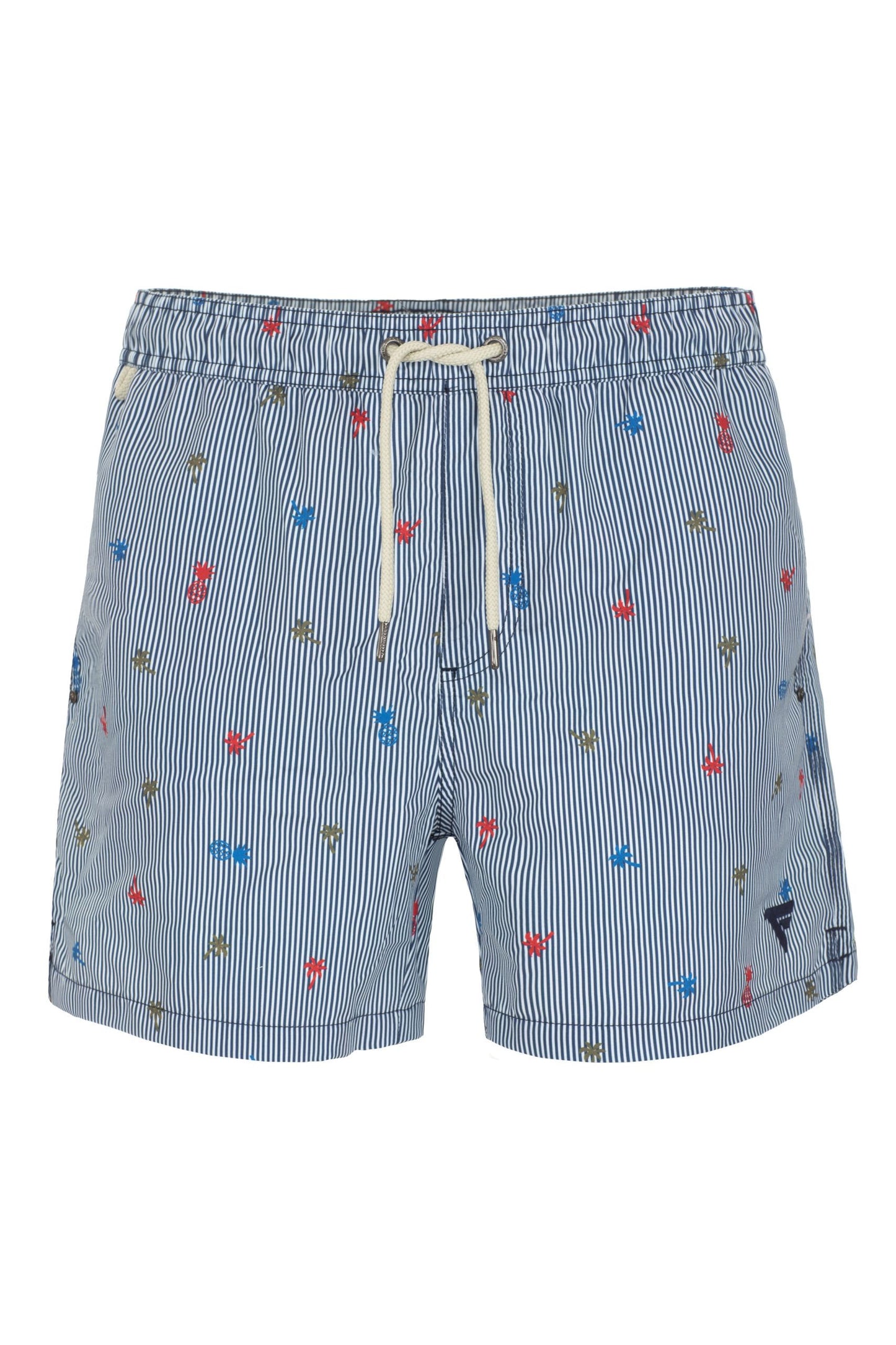 Fred Mello Light Blue Polyester Men Swim Short