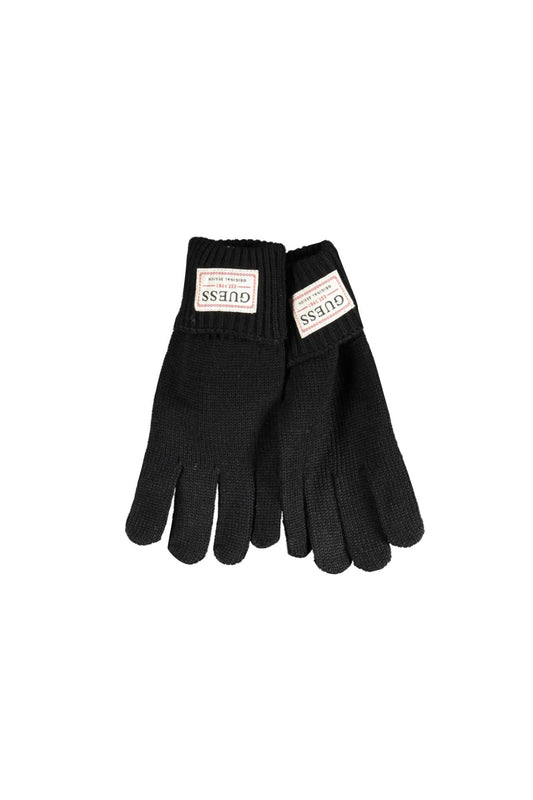 Guess Jeans Black Wool Men Glove