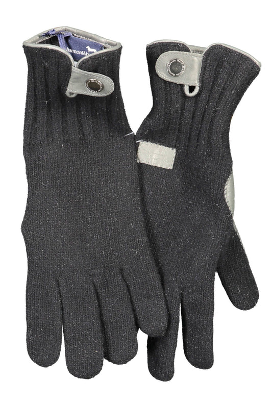 Harmont & Blaine Black Wool Men Glove