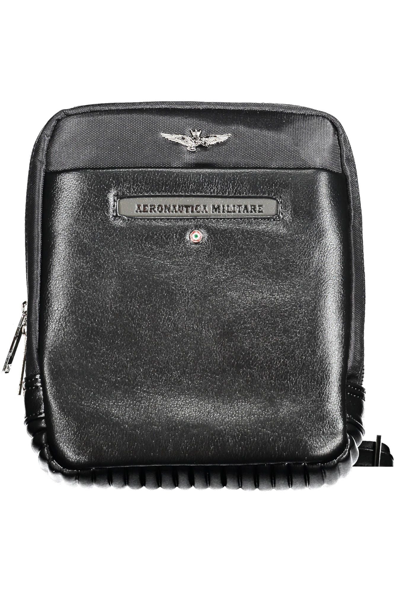 Aeronautica Militare Black Polyester Men Shoulder Bag