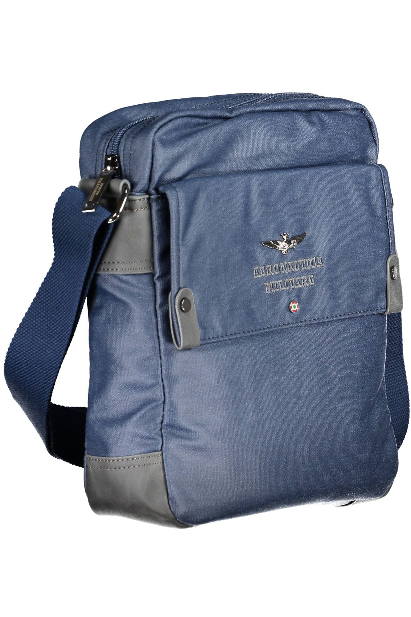 Aeronautica Militare Blue Cotton Men Shoulder Bag