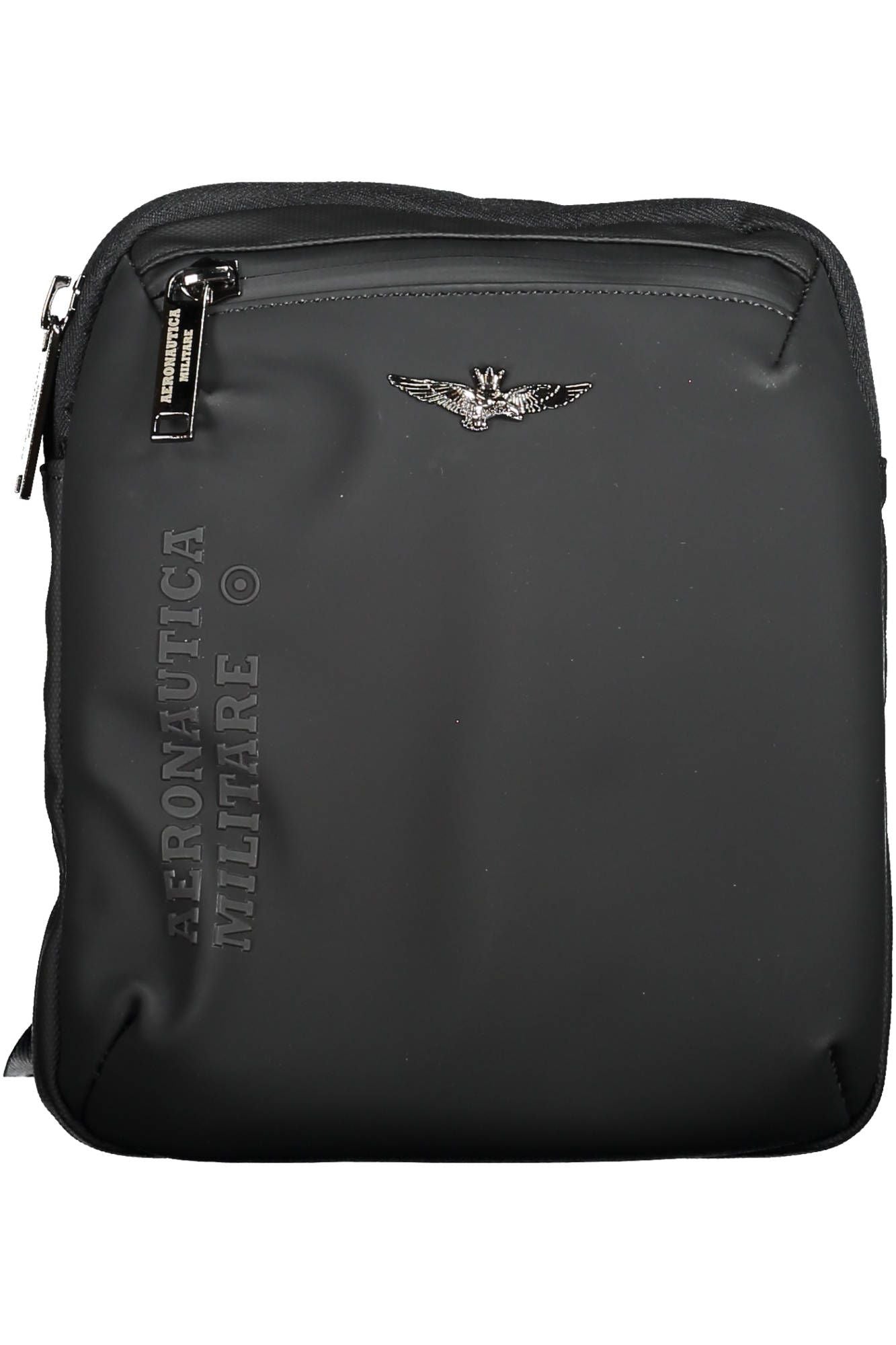 Aeronautica Militare Black Polyester Men Shoulder Bag