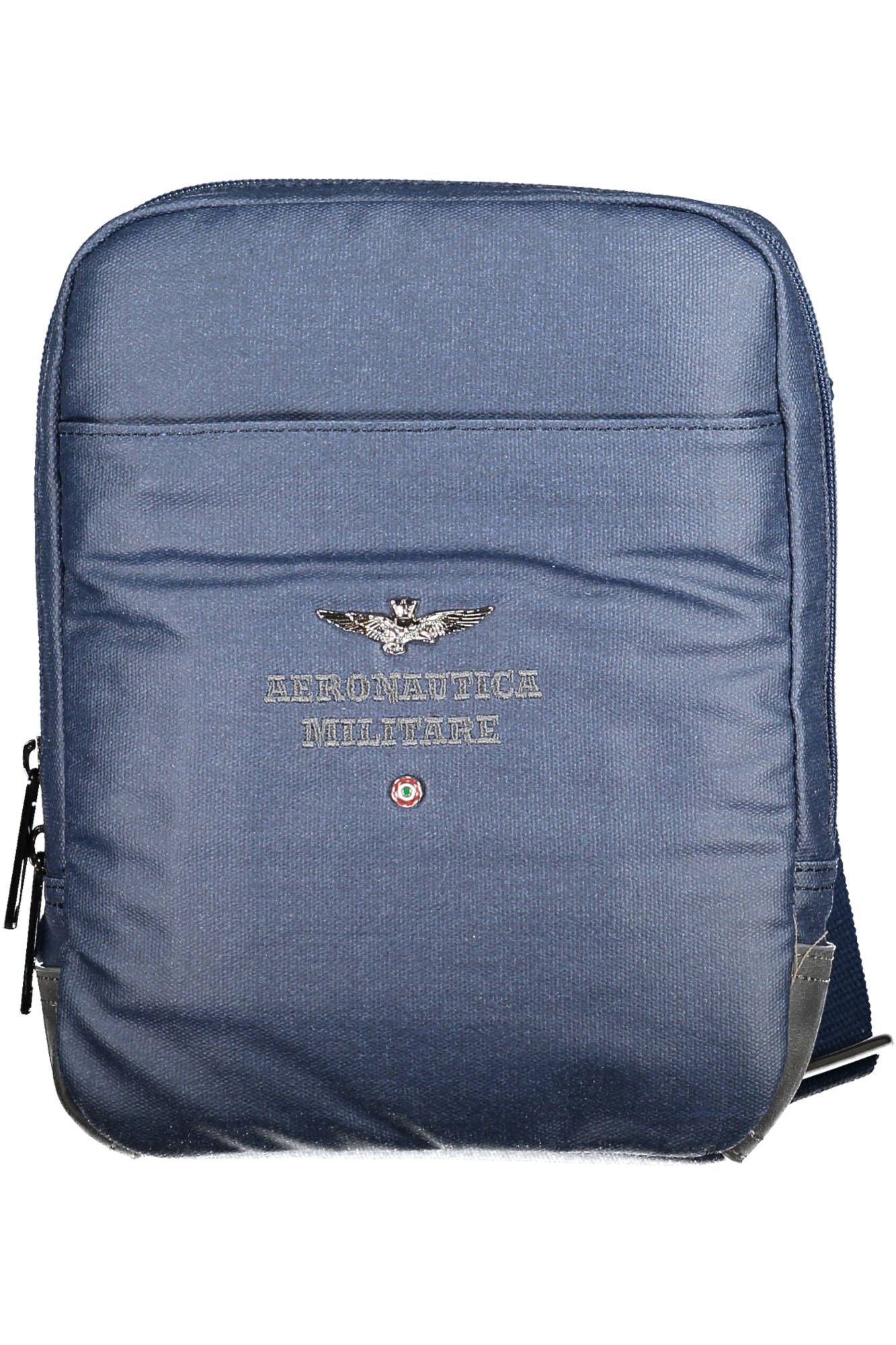 Aeronautica Militare Blue Cotton Men Shoulder Bag