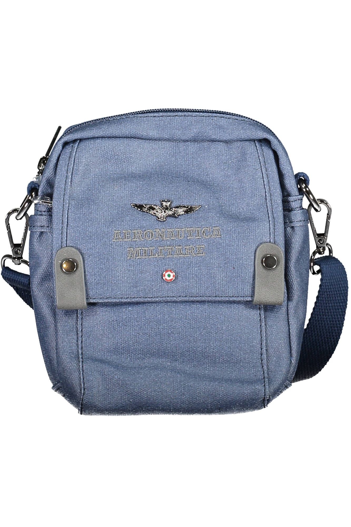 Aeronautica Militare Blue Cotton Men Shoulder Bag