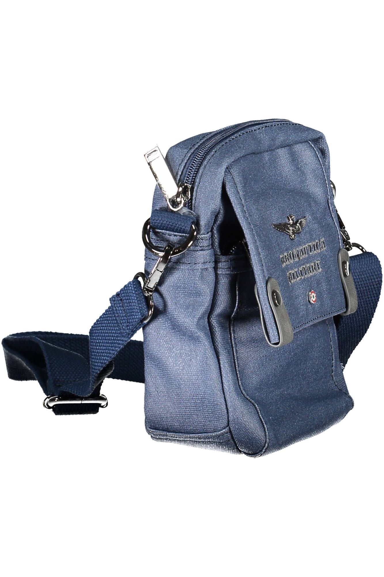 Aeronautica Militare Blue Cotton Men Shoulder Bag