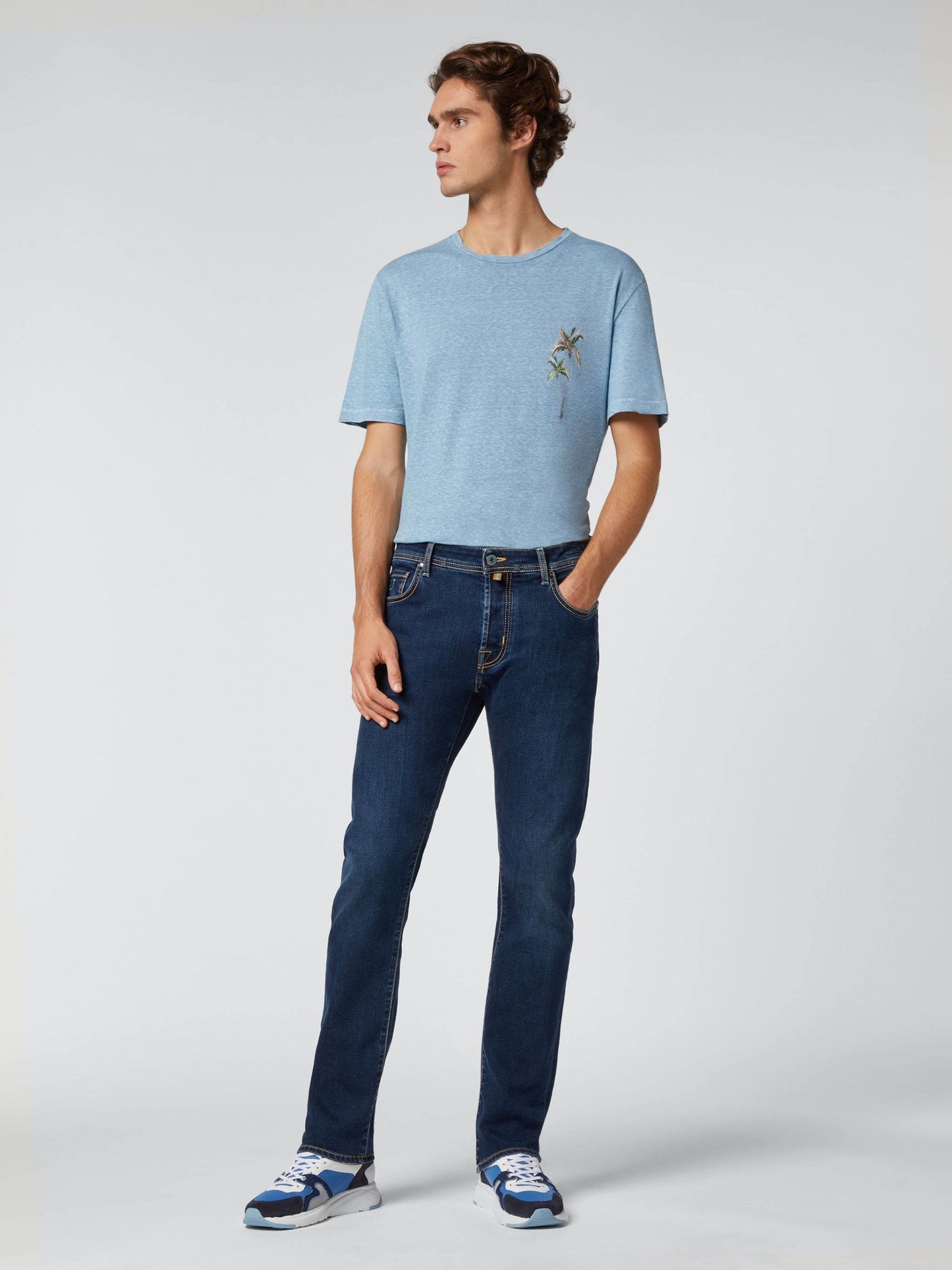 Jacob Cohen Blue Cotton Men Jeans